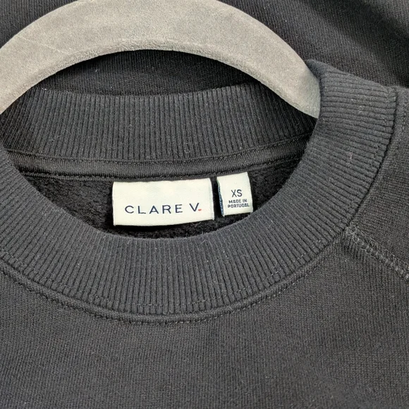 CLARE V. Embroidered Sweatshirt, Marigold and Black, Various Sizes - Picture 9 of 11